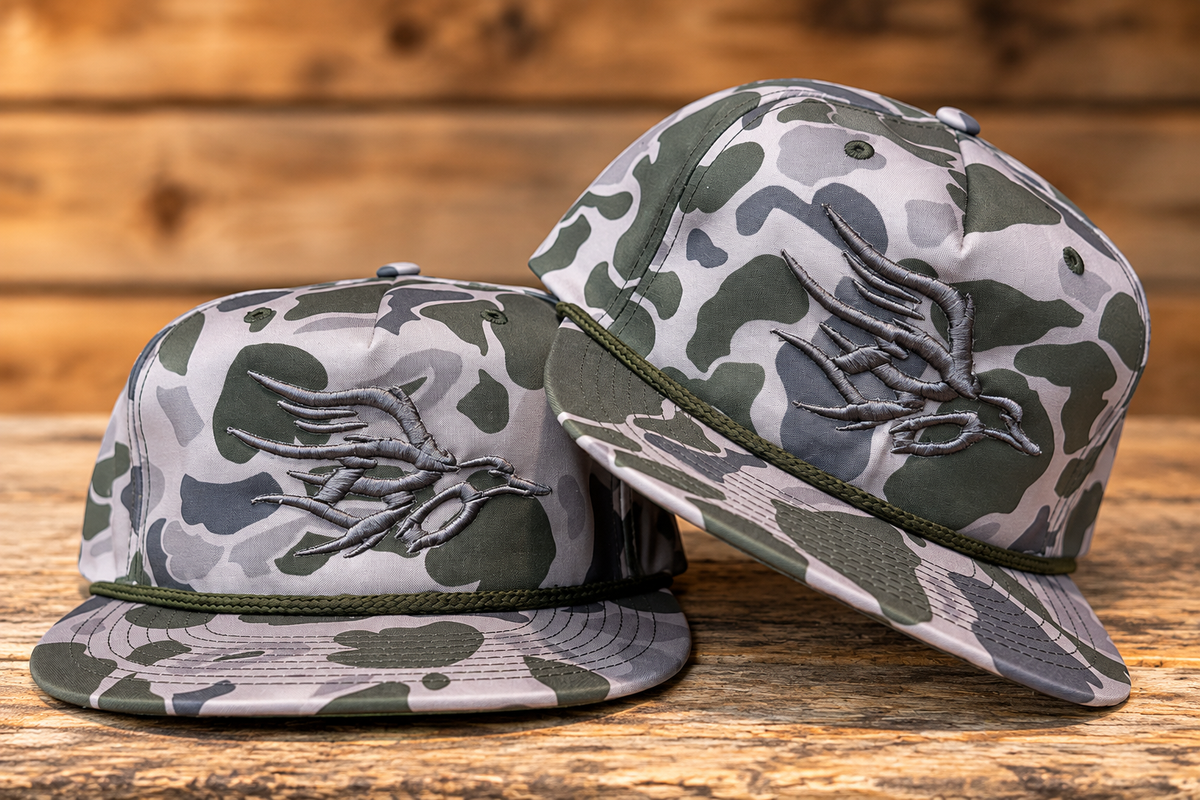 The Buckin Timber Flight Rope Hat – Camo