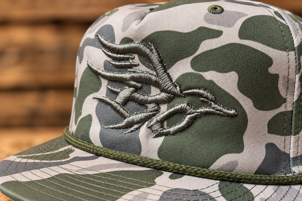 The Buckin Timber Flight Rope Hat – Camo